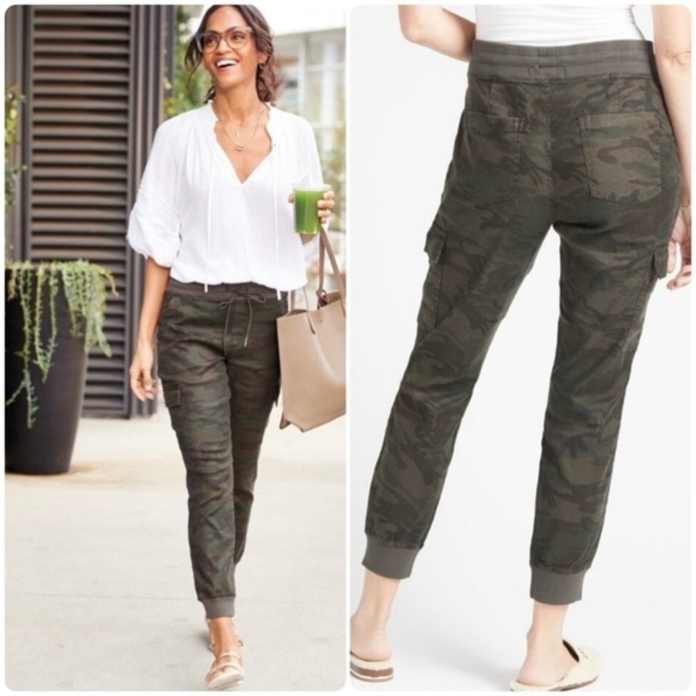 Level 99 Erin Camo Joggers High Rise Utility Linen Blend XS Gorpcore Pants